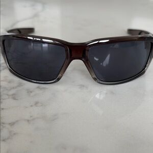 SPY Brown Translucent Frame Gray/Black Lens Men's Sport Sunglasses